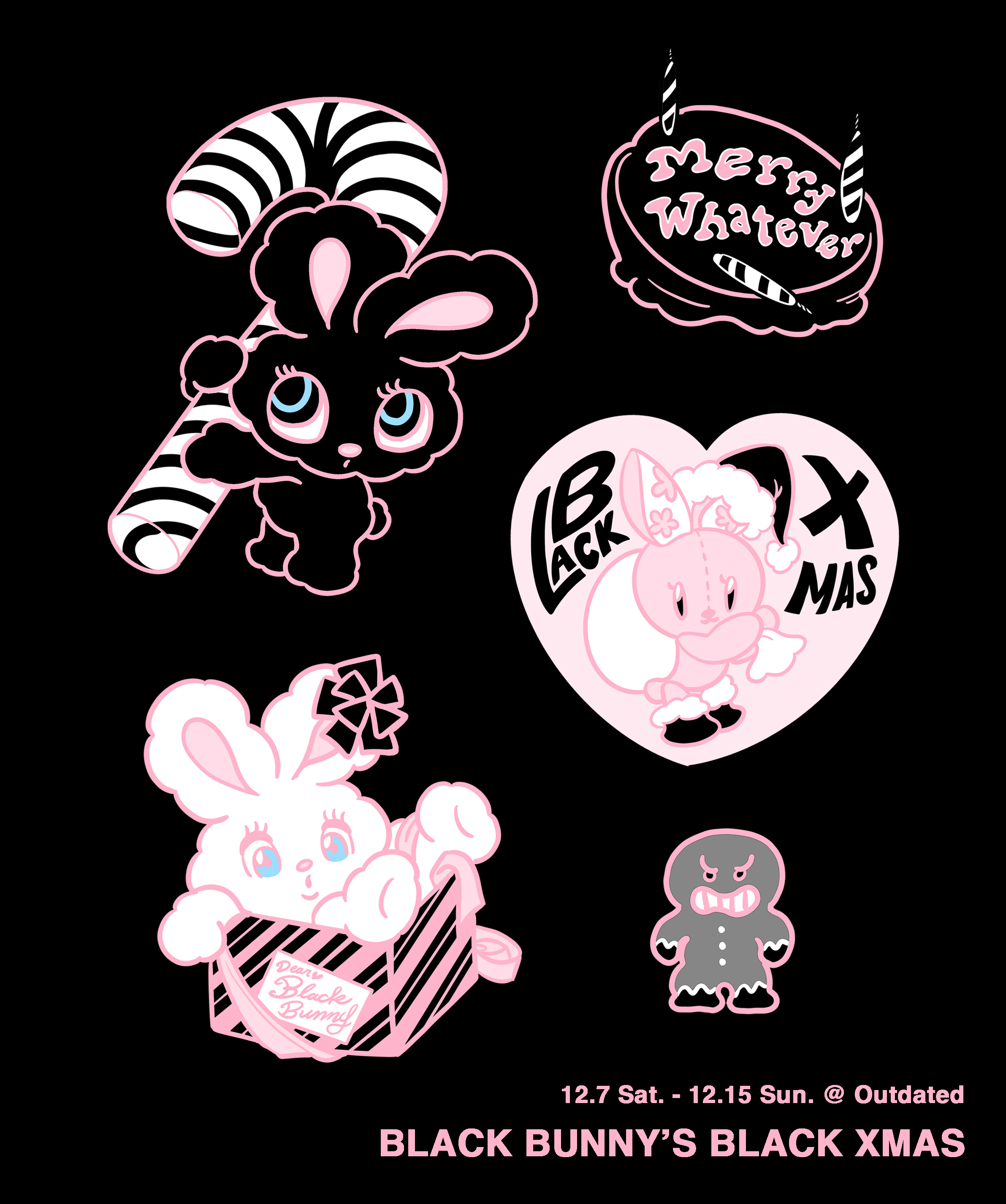 foxy illustrations POP-UP “BLACK BUNNY’S BLACK XMAS-ブラックバニーのブラッククリスマス-”2024.12.7(Sat)-12.15(Sun)